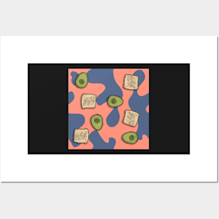 Avocado Toast Pattern Posters and Art